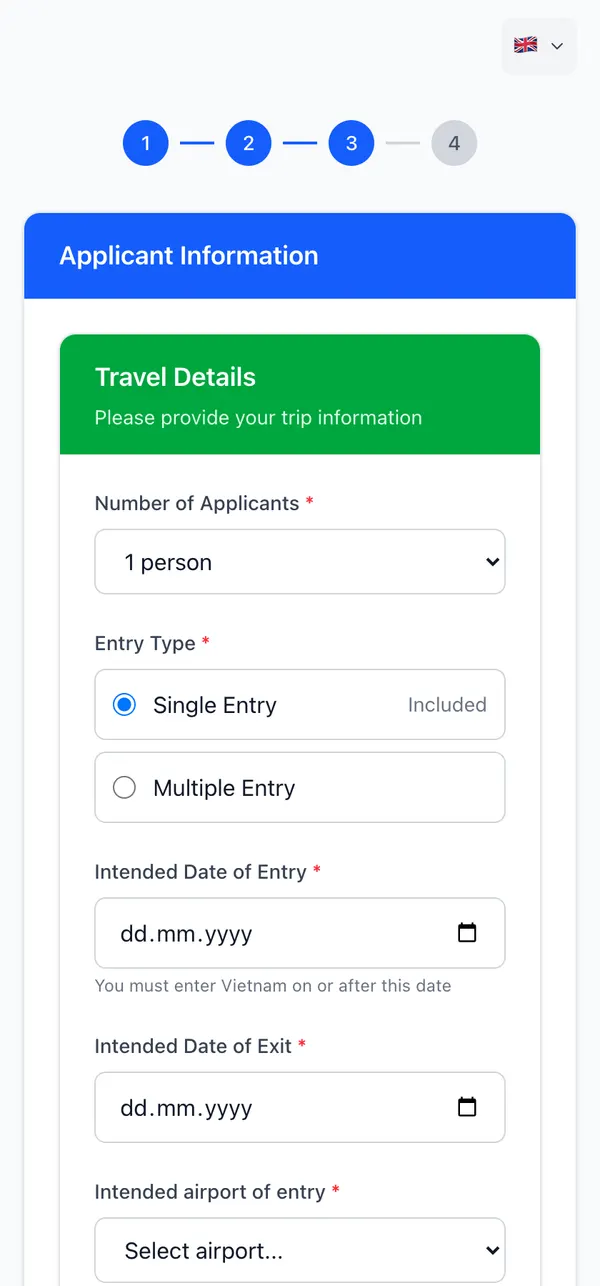 Trip and contact details